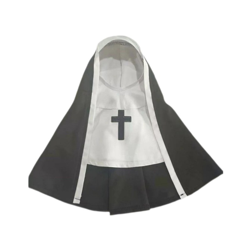 PET SHOW Nun Dog Costume For Small Medium Dogs Halloween Cosplay Outfit Black White Cloak Dress Up Pets Apparel Holiday Party Clothes Boys Girls - Image 6