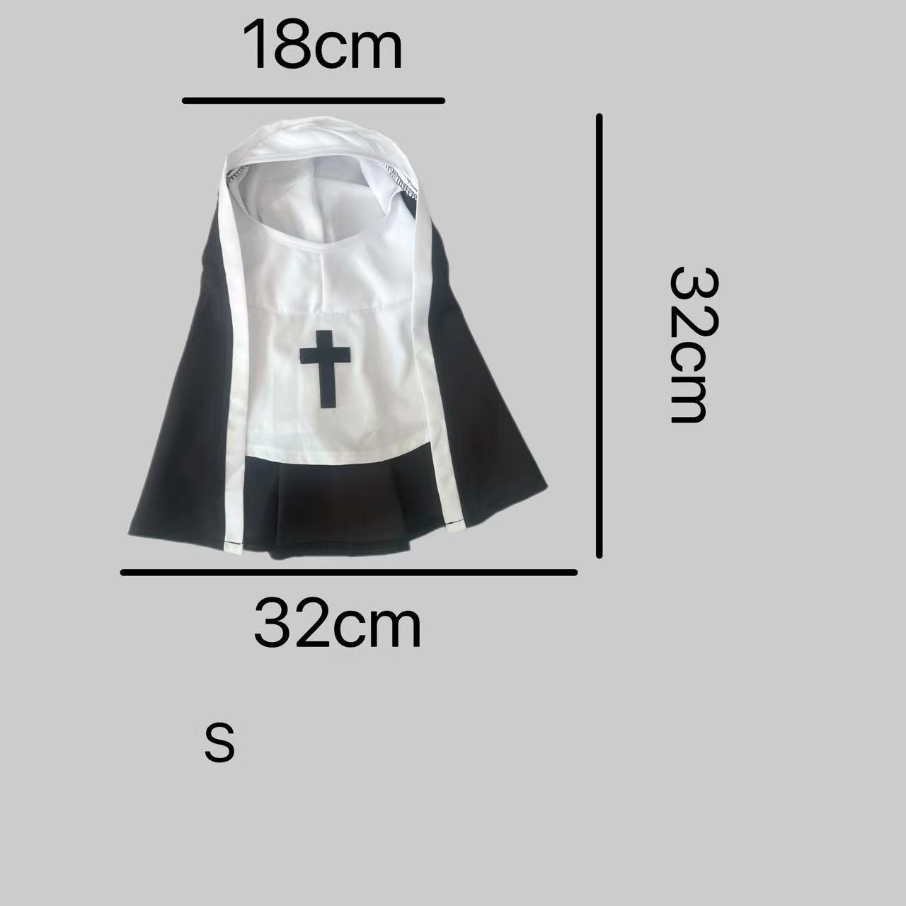 PET SHOW Nun Dog Costume For Small Medium Dogs Halloween Cosplay Outfit Black White Cloak Dress Up Pets Apparel Holiday Party Clothes Boys Girls - Image 5