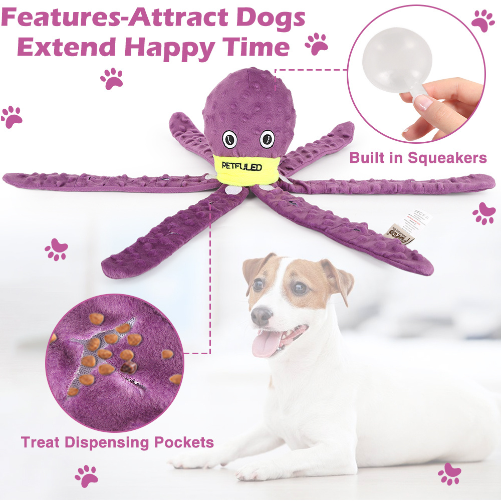 Dog Snuffle Toy Dog Plush Octopus Toys, Dog Puzzle Games Interactive Puppy Toys Chew Toys Slow Feeding Games - Image 10