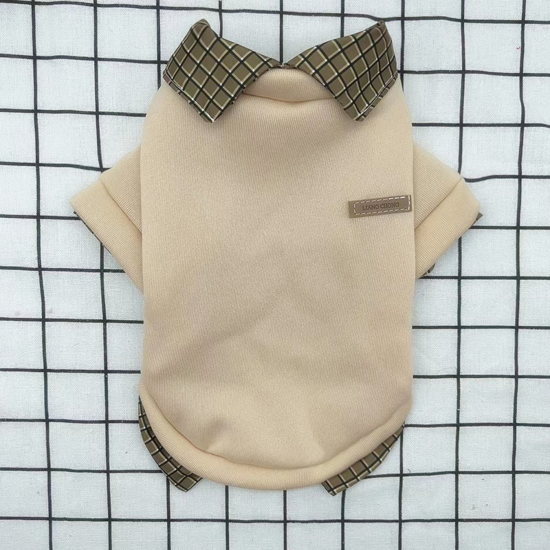 Fake Two-piece Collar Sweater Thin Velvet Dog Pet Two Feet Apparel - Image 3